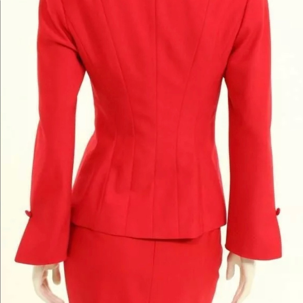 Gorgeous Escada 2pc Wool-Hand Embroid.Silk Jacket/Skirt Sz6